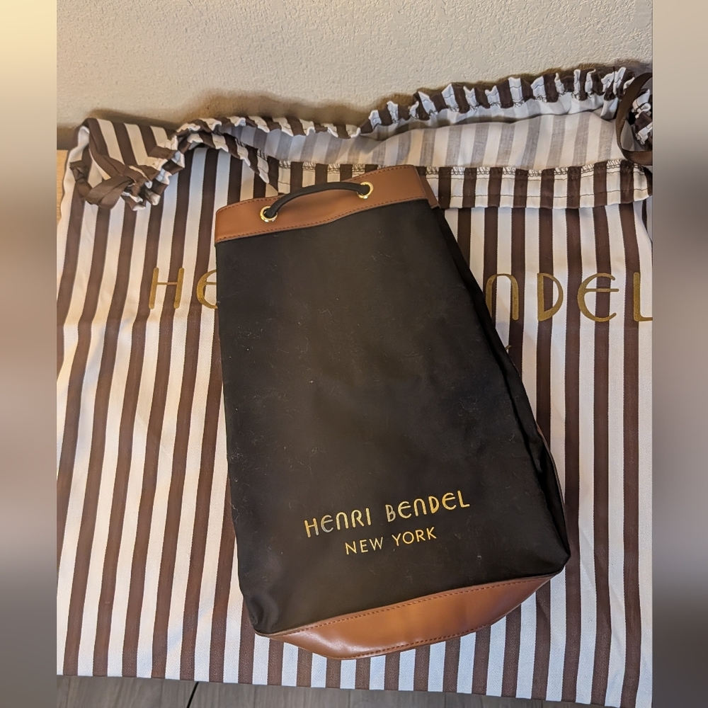 HENRI BENDEL Drawstring Bucket Bag + Dust Bag